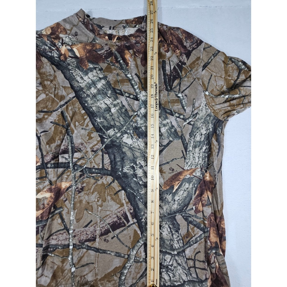 Fusion 3D Camo Long Sleeve Hunting T-Shirt Mens Woodland Tree Print Chest Pocket - Picture 4 of 7